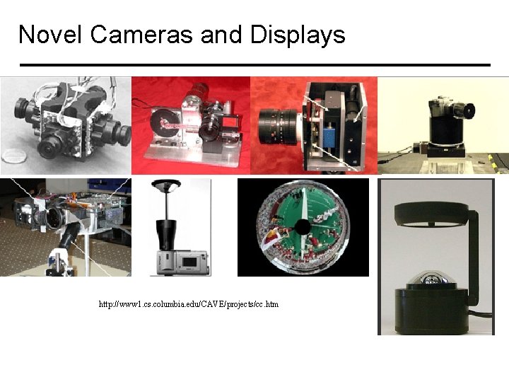 Novel Cameras and Displays http: //www 1. cs. columbia. edu/CAVE/projects/cc. htm 