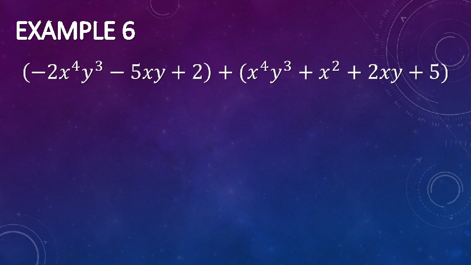 EXAMPLE 6 