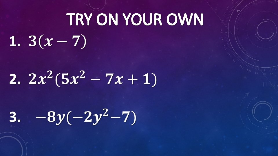 TRY ON YOUR OWN 