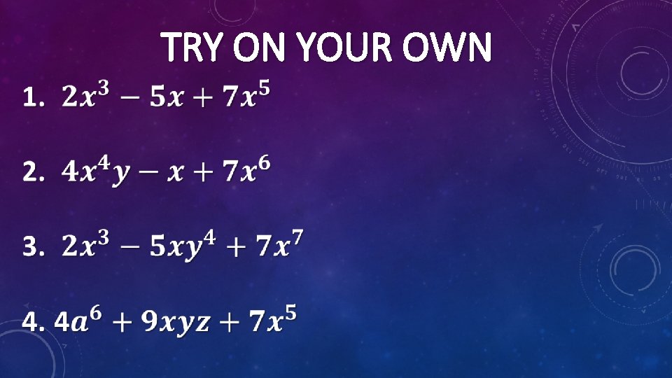 TRY ON YOUR OWN 