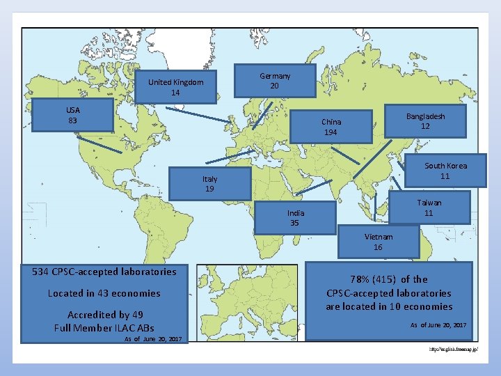 • United Kingdom 14 Germany 20 USA 83 Bangladesh 12 China 194 South