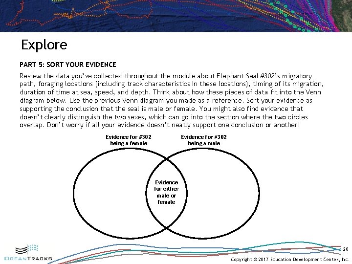 Explore PART 5: SORT YOUR EVIDENCE Review the data you’ve collected throughout the module