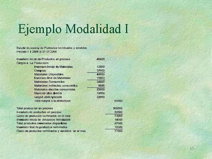 Ejemplo Modalidad I 15 