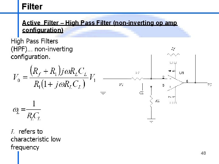 Filter School of Mechatronics Engineering Active Filter – High Pass Filter (non-inverting op amp