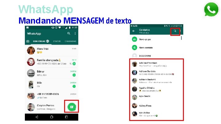 Whats. App Mandando MENSAGEM de texto 