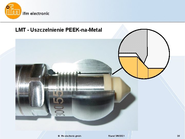 LMT - Uszczelnienie PEEK-na-Metal © ifm electronic gmbh Stand: 3/8/2021 25 