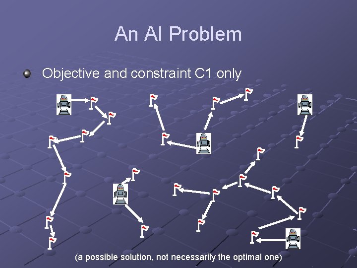 An AI Problem Objective and constraint C 1 only (a possible solution, not necessarily