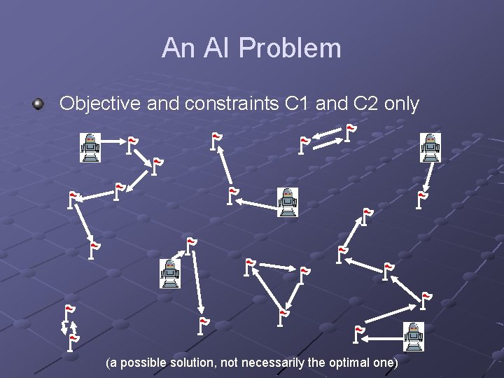 An AI Problem Objective and constraints C 1 and C 2 only (a possible