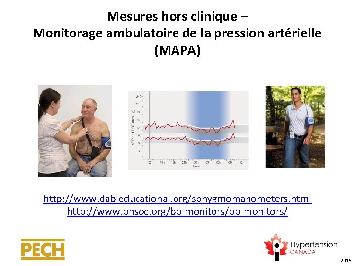 Mesures hors clinique – Monitorage ambulatoire de la pression artérielle (MAPA) http: //www. dableducational.