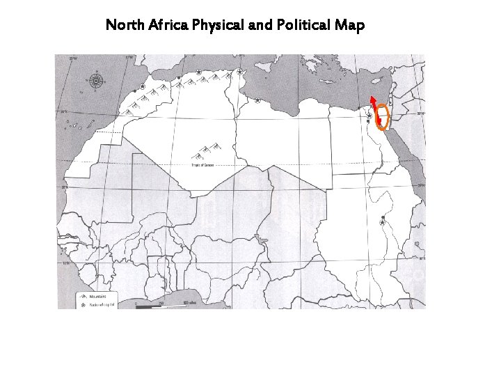 North Africa Physical and Political Map 