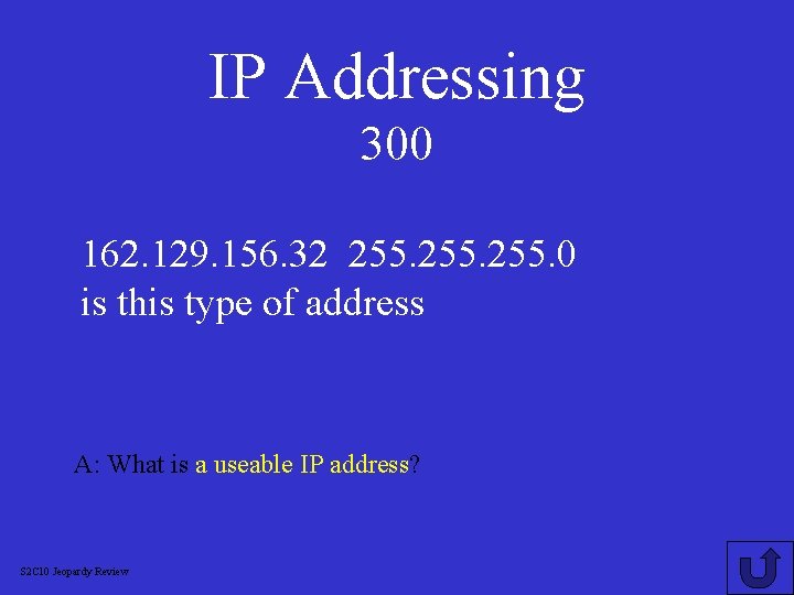 IP Addressing 300 162. 129. 156. 32 255. 0 is this type of address