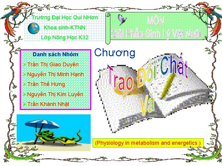 Trường Đại Học Qui NHơn Khoa sinh KTNN Lớp Nông Học K 32 Danh Trường Đại Học Qui NHơn Khoa sinh KTNN Lớp Nông Học K 32 Danh