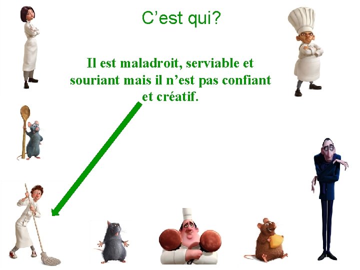 C’est qui? Il est maladroit, serviable et souriant mais il n’est pas confiant et