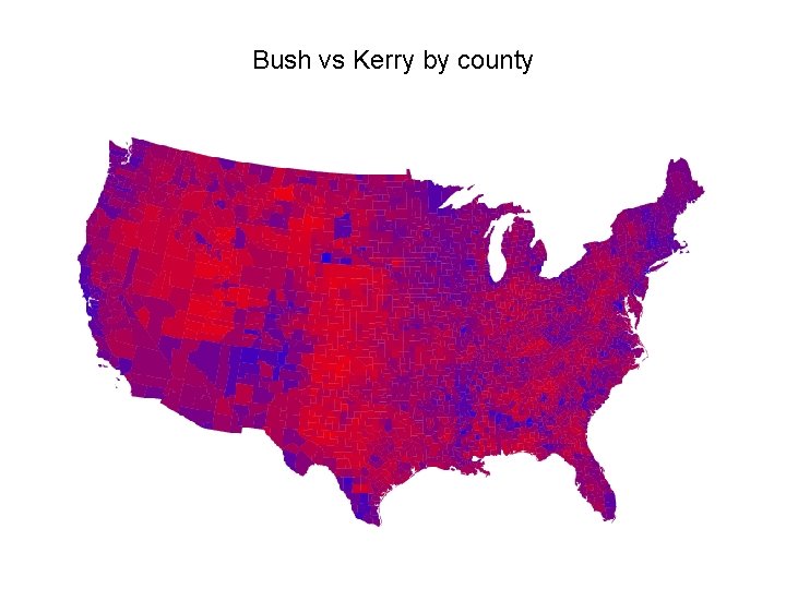 Bush vs Kerry by county 