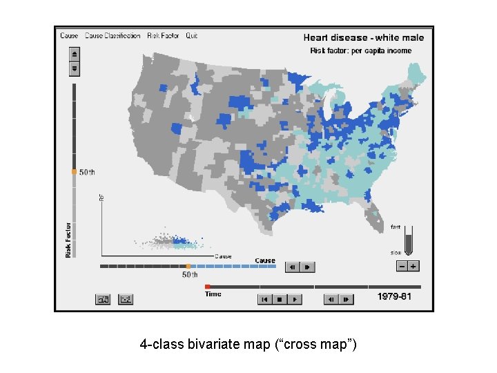 4 -class bivariate map (“cross map”) 