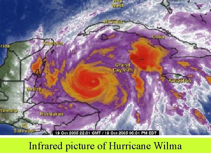 Infrared picture of Hurricane Wilma 