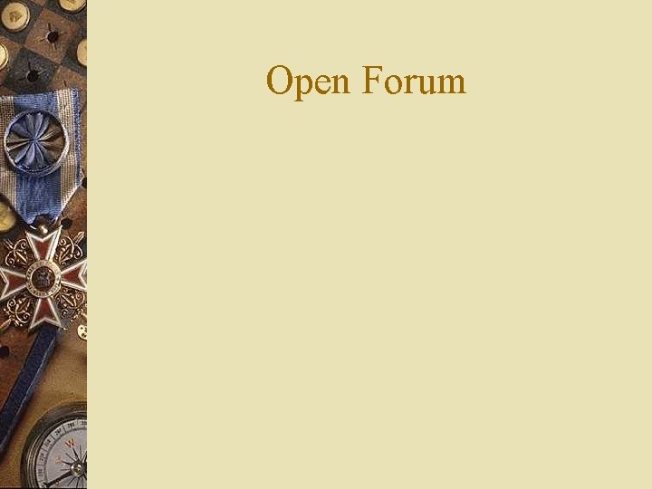 Open Forum 