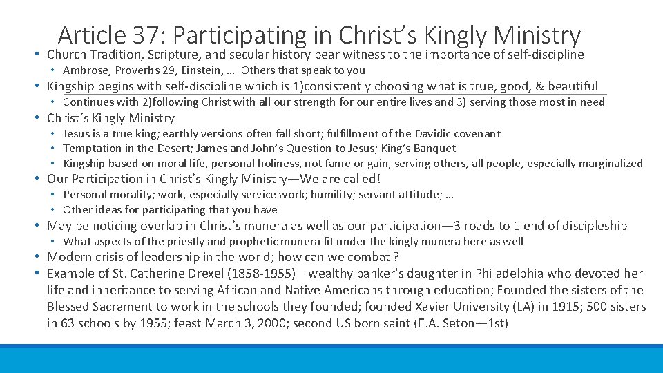 Article 37: Participating in Christ’s Kingly Ministry • Church Tradition, Scripture, and secular history