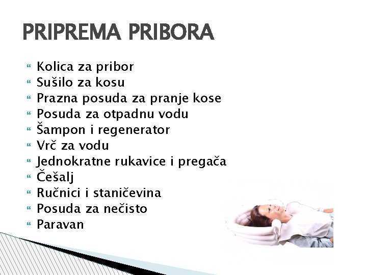 PRIPREMA PRIBORA Kolica za pribor Sušilo za kosu Prazna posuda za pranje kose Posuda