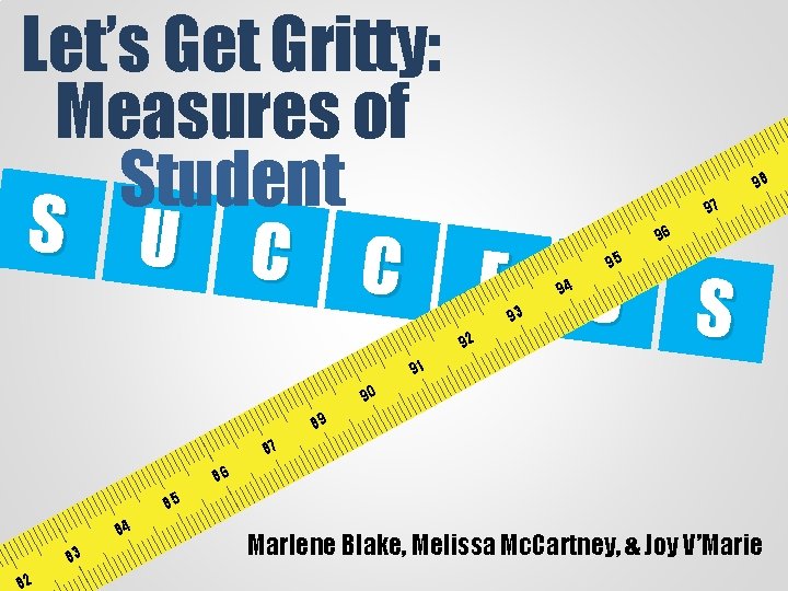 Let’s Get Gritty: Measures of Student S U C C E 92 98 97 Let’s Get Gritty: Measures of Student S U C C E 92 98 97