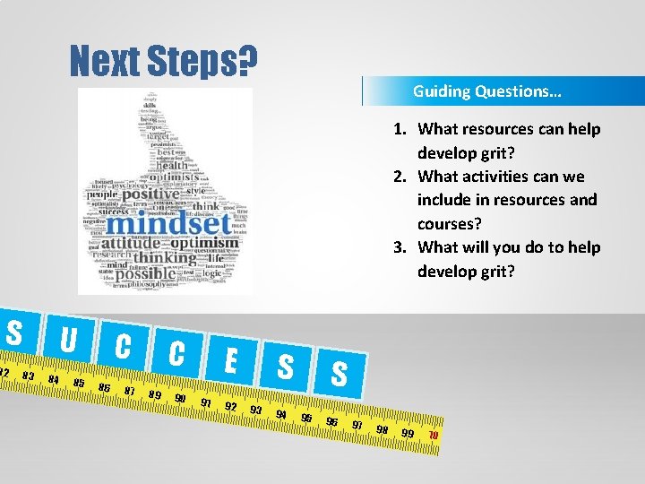 Next Steps? Guiding Questions… 1. What resources can help develop grit? 2. What activities Next Steps? Guiding Questions… 1. What resources can help develop grit? 2. What activities