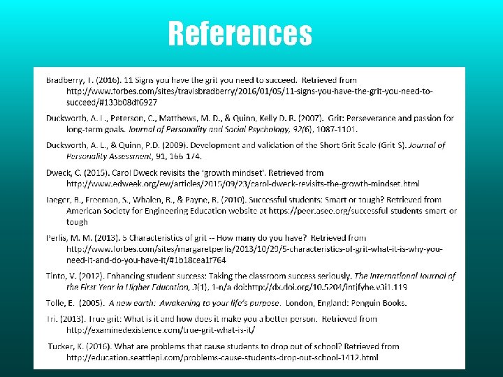 References References