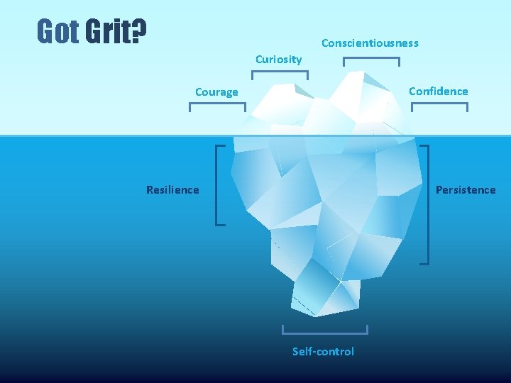 Got Grit? Conscientiousness Curiosity Confidence Courage Resilience Persistence Self-control Got Grit? Conscientiousness Curiosity Confidence Courage Resilience Persistence Self-control