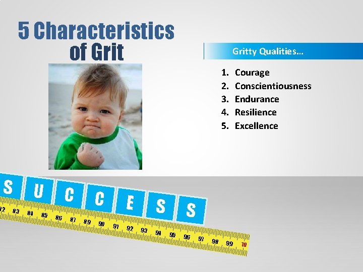 5 Characteristics of Gritty Qualities… 1. 2. 3. 4. 5. S 82 U 83 5 Characteristics of Gritty Qualities… 1. 2. 3. 4. 5. S 82 U 83