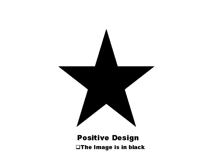 Positive Design q. The Image is in black 