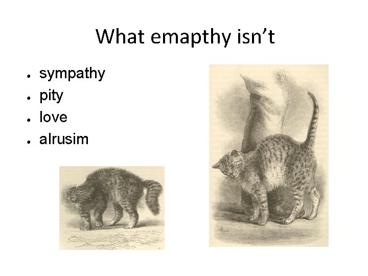 What emapthy isn’t ● ● sympathy pity love alrusim 