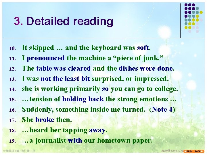 3. Detailed reading 10. 11. 12. 13. 14. 15. 16. 17. 18. 19. It 3. Detailed reading 10. 11. 12. 13. 14. 15. 16. 17. 18. 19. It