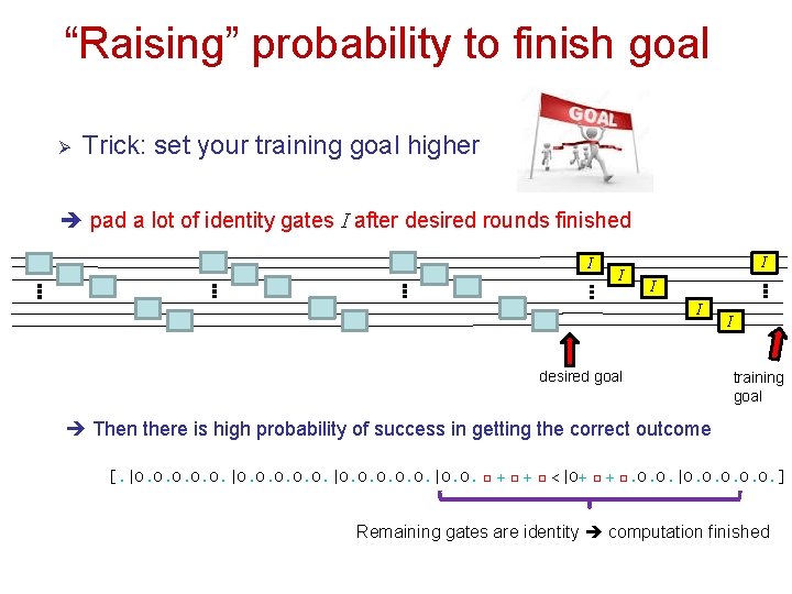 “Raising” probability to finish goal Ø Trick: set your training goal higher pad a