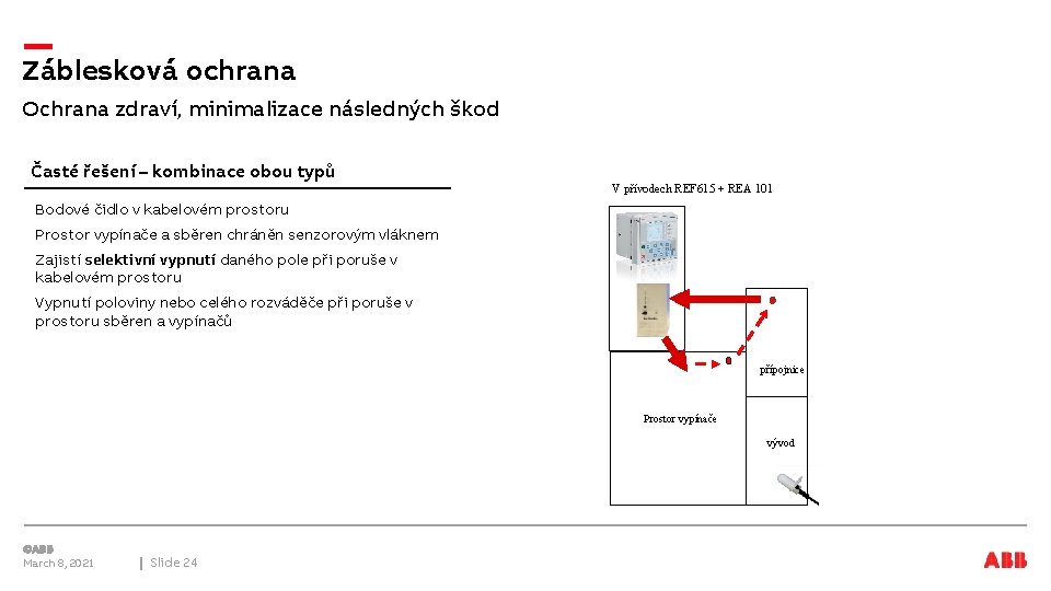 Záblesková ochrana Ochrana zdraví, minimalizace následných škod Časté řešení – kombinace obou typů V