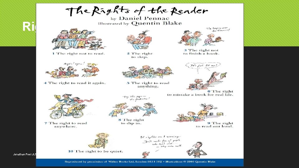 Rights of the Reader Jonathan Peel JLS 2017 