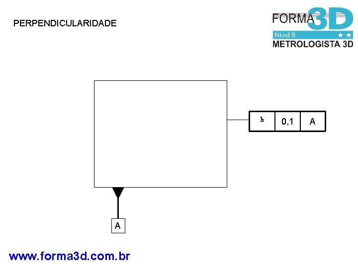 PERPENDICULARIDADE b A www. forma 3 d. com. br 0, 1 A 