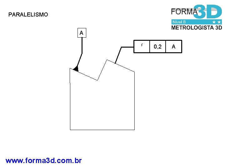 PARALELISMO A f www. forma 3 d. com. br 0, 2 A 