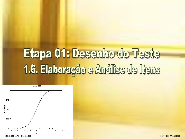 Medidas em Psicologia Prof. Igor Menezes 