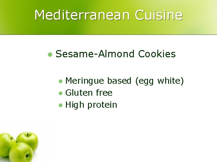 Mediterranean Cuisine l Sesame-Almond Cookies Meringue based (egg white) l Gluten free l High