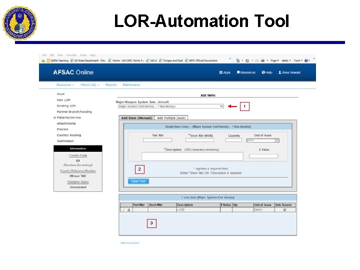 LOR-Automation Tool 1 2 3 