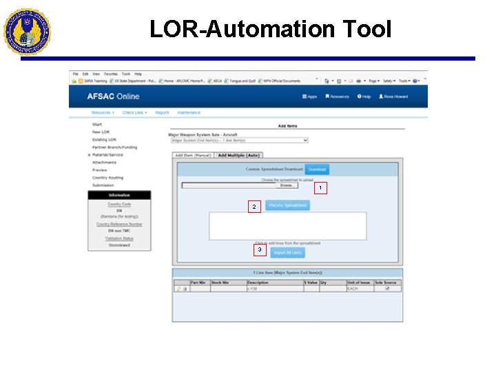 LOR-Automation Tool 1 2 3 