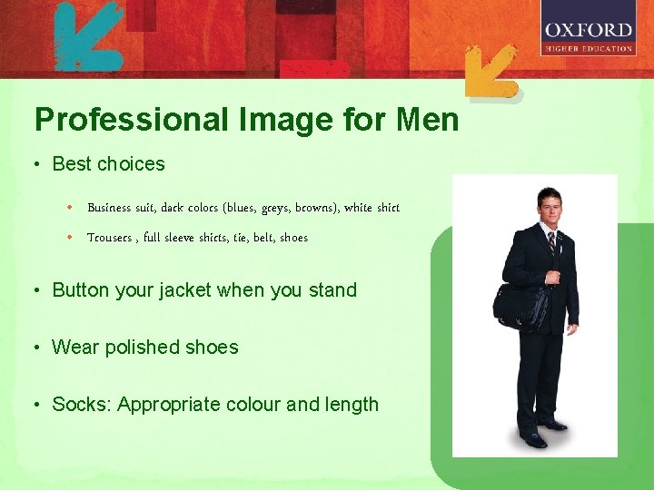 Professional Image for Men • Best choices • Business suit, dark colors (blues, greys,