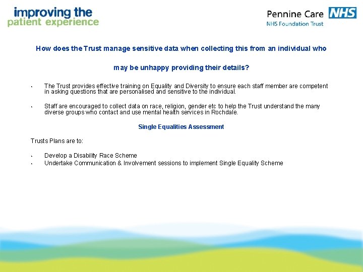 How does the Trust manage sensitive data when collecting this from an individual who How does the Trust manage sensitive data when collecting this from an individual who
