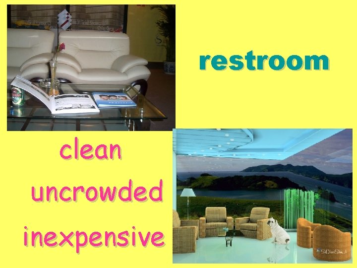 restroom clean uncrowded inexpensive 