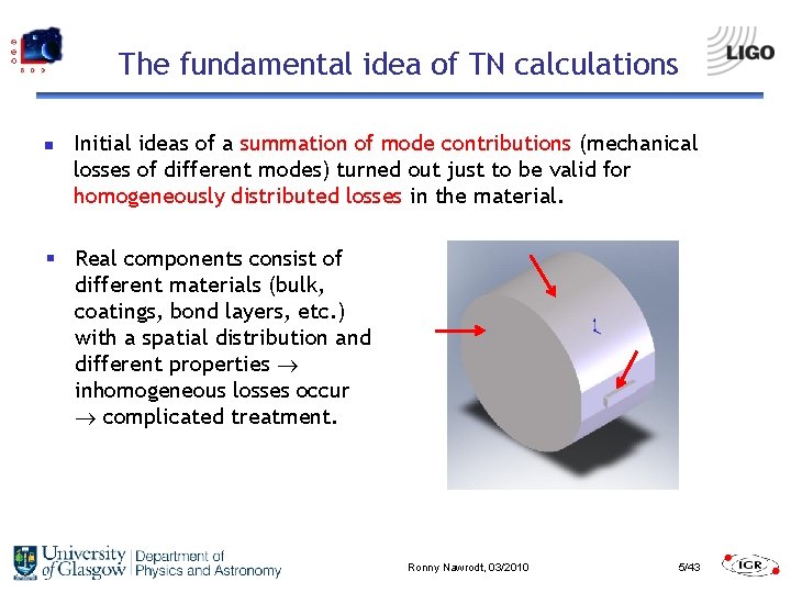 The fundamental idea of TN calculations n Initial ideas of a summation of mode