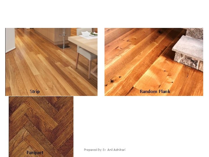 Strip Parquet Random Plank Prepared By: Er. Anil Adhikari 