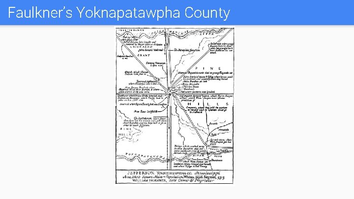 Faulkner’s Yoknapatawpha County 