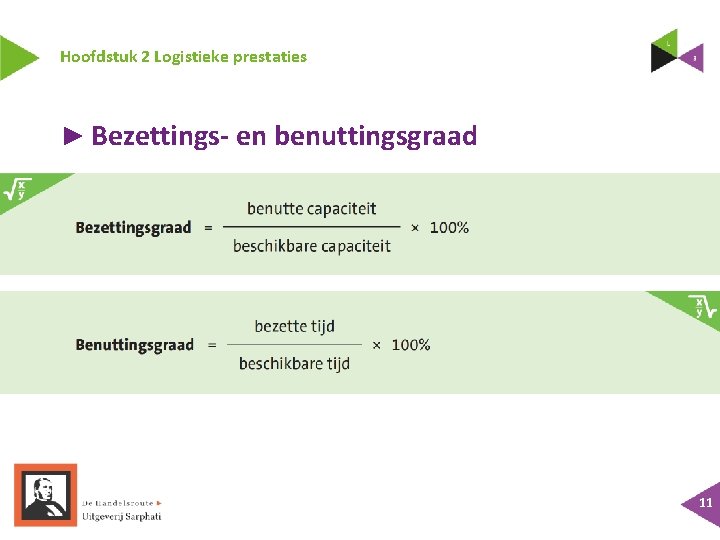 Hoofdstuk 2 Logistieke prestaties ► Bezettings- en benuttingsgraad 11 