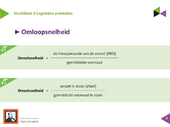 Hoofdstuk 2 Logistieke prestaties ► Omloopsnelheid 8 