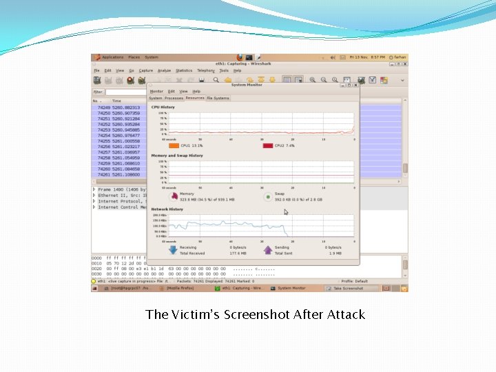The Victim’s Screenshot After Attack 
