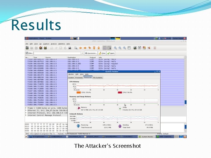 Results The Attacker’s Screenshot 